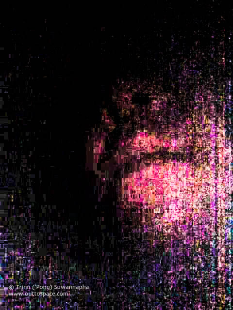 Self-portrait in the pixelated darkness, May 2010
