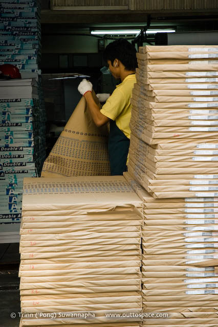 Reams – a worker in a paper factory in Phra Nakorn