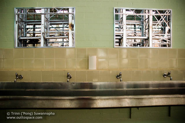 Toilet reflection of Turbine Hall