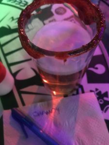 Indio Beer with chamoy