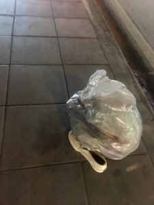 Hiding under the bag 1