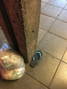 Next to the bag