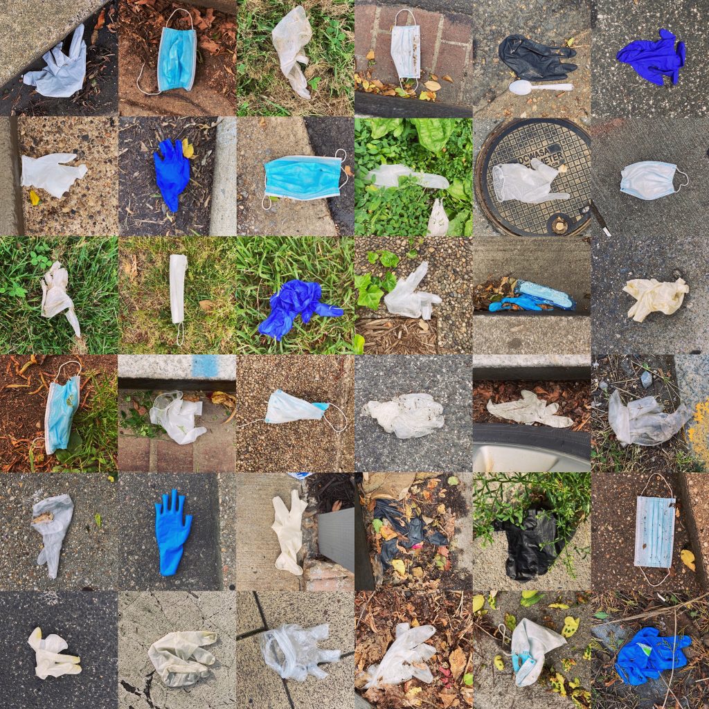 Six by six, 9 masks and 27 gloves