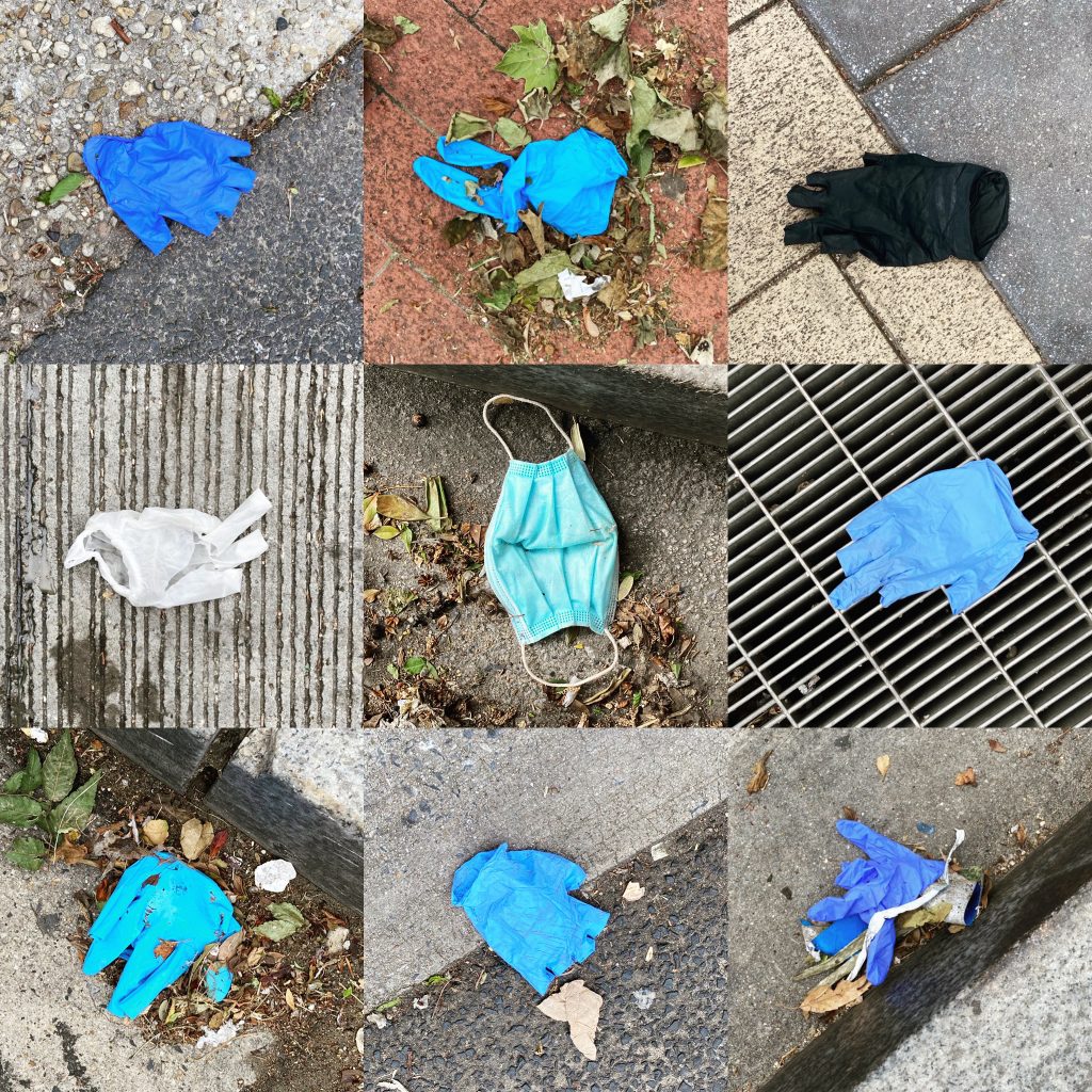 A Mask and eight gloves